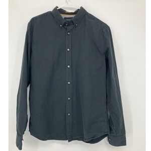 Cactus Man Mens Medium Black Micro Dot Long Sleeve Button Down Shirt